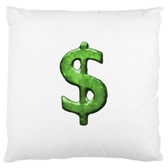 Grunge Style Money Sign Symbol Illustration Large Cushion Case (two Sided) 