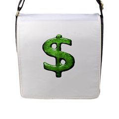 Grunge Style Money Sign Symbol Illustration Flap Closure Messenger Bag (large) by dflcprints