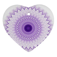 Mandala Heart Ornament (two Sides) by Siebenhuehner