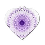 Mandala Dog Tag Heart (One Sided)  Front