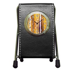 Luxury Party Dreams Futuristic Abstract Design Stationery Holder Clock