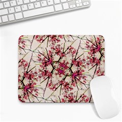 Red Deco Geometric Nature Collage Floral Motif Small Mouse Pad (rectangle) by dflcprints