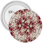 Red Deco Geometric Nature Collage Floral Motif 3  Button Front