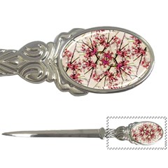 Red Deco Geometric Nature Collage Floral Motif Letter Opener