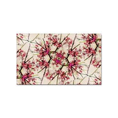 Red Deco Geometric Nature Collage Floral Motif Sticker (rectangle) by dflcprints