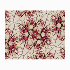 Red Deco Geometric Nature Collage Floral Motif Glasses Cloth (small) by dflcprints