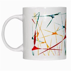 Colorful Splatter Abstract Shapes White Coffee Mug