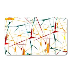 Colorful Splatter Abstract Shapes Magnet (rectangular)