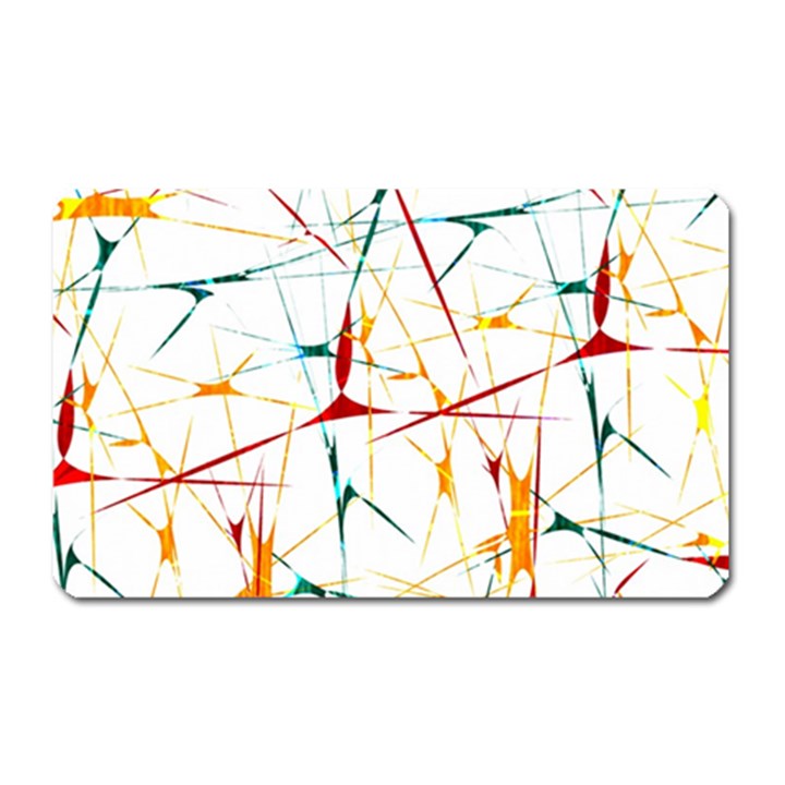 Colorful Splatter Abstract Shapes Magnet (Rectangular)