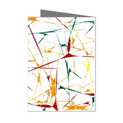 Colorful Splatter Abstract Shapes Mini Greeting Card (8 Pack) by dflcprints