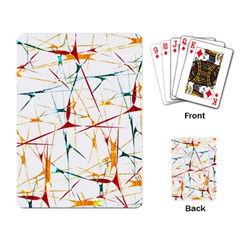 Colorful Splatter Abstract Shapes Playing Cards Single Design