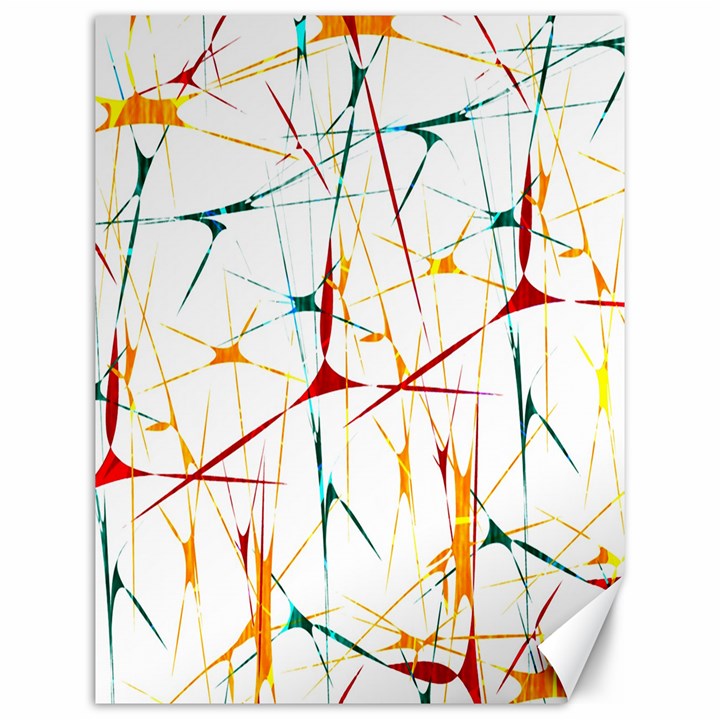 Colorful Splatter Abstract Shapes Canvas 12  x 16  (Unframed)