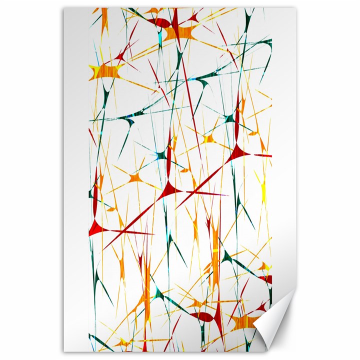 Colorful Splatter Abstract Shapes Canvas 20  x 30  (Unframed)