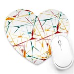 Colorful Splatter Abstract Shapes Mouse Pad (Heart) Front