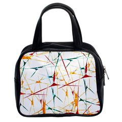 Colorful Splatter Abstract Shapes Classic Handbag (two Sides) by dflcprints