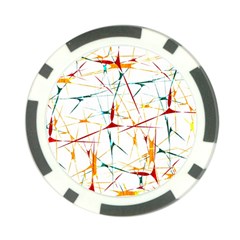 Colorful Splatter Abstract Shapes Poker Chip (10 Pack)