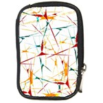 Colorful Splatter Abstract Shapes Compact Camera Leather Case Front