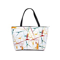 Colorful Splatter Abstract Shapes Large Shoulder Bag