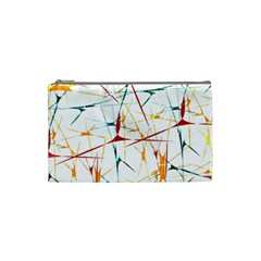 Colorful Splatter Abstract Shapes Cosmetic Bag (small) by dflcprints