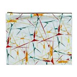 Colorful Splatter Abstract Shapes Cosmetic Bag (XL) Front