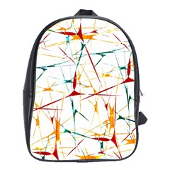 Colorful Splatter Abstract Shapes School Bag (large) by dflcprints