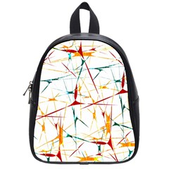 Colorful Splatter Abstract Shapes School Bag (small)