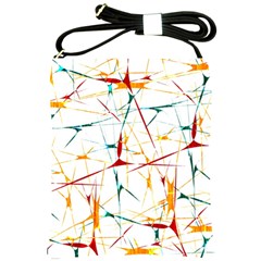 Colorful Splatter Abstract Shapes Shoulder Sling Bag