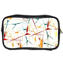 Colorful Splatter Abstract Shapes Travel Toiletry Bag (two Sides)