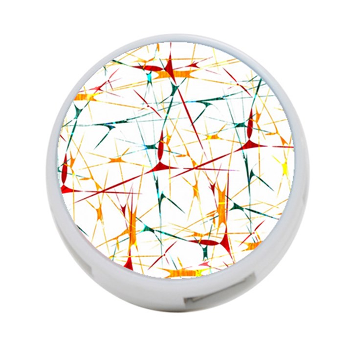 Colorful Splatter Abstract Shapes 4-Port USB Hub (One Side)