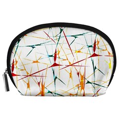 Colorful Splatter Abstract Shapes Accessory Pouch (large)