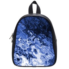 Blue Waves Abstract Art School Bag (small)