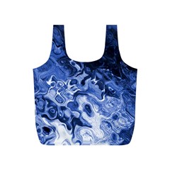 Blue Waves Abstract Art Reusable Bag (s) by LokisStuffnMore