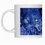 Blue Waves Abstract Art White Coffee Mug Left