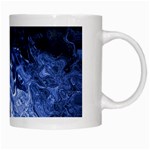 Blue Waves Abstract Art White Coffee Mug Right