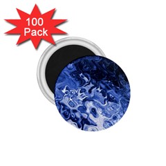 Blue Waves Abstract Art 1 75  Button Magnet (100 Pack) by LokisStuffnMore