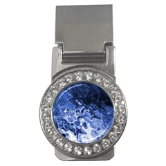 Blue Waves Abstract Art Money Clip (cz)