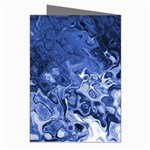 Blue Waves Abstract Art Greeting Card (8 Pack) Right