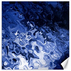 Blue Waves Abstract Art Canvas 12  X 12  (unframed) by LokisStuffnMore