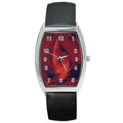 Blood Waterfall Tonneau Leather Watch