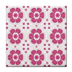 Sweety Pink Floral Pattern Ceramic Tile