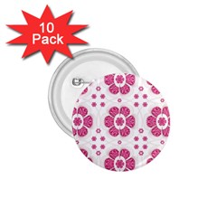 Sweety Pink Floral Pattern 1 75  Button (10 Pack)