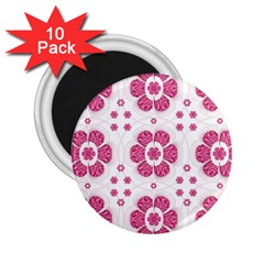 Sweety Pink Floral Pattern 2 25  Button Magnet (10 Pack) by dflcprints