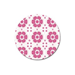 Sweety Pink Floral Pattern Magnet 3  (round)