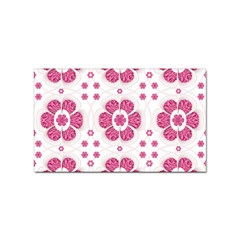 Sweety Pink Floral Pattern Sticker 100 Pack (rectangle) by dflcprints