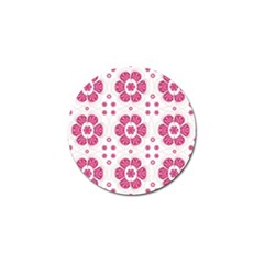 Sweety Pink Floral Pattern Golf Ball Marker 10 Pack