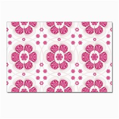 Sweety Pink Floral Pattern Postcard 4 x 6  (10 Pack) by dflcprints