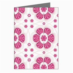 Sweety Pink Floral Pattern Greeting Card (8 Pack) by dflcprints