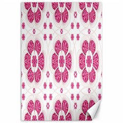 Sweety Pink Floral Pattern Canvas 12  X 18  (unframed)