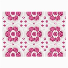 Sweety Pink Floral Pattern Glasses Cloth (large, Two Sided)