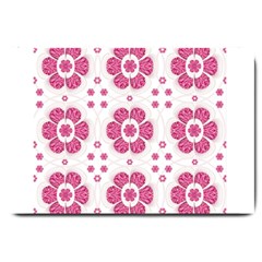 Sweety Pink Floral Pattern Large Door Mat by dflcprints